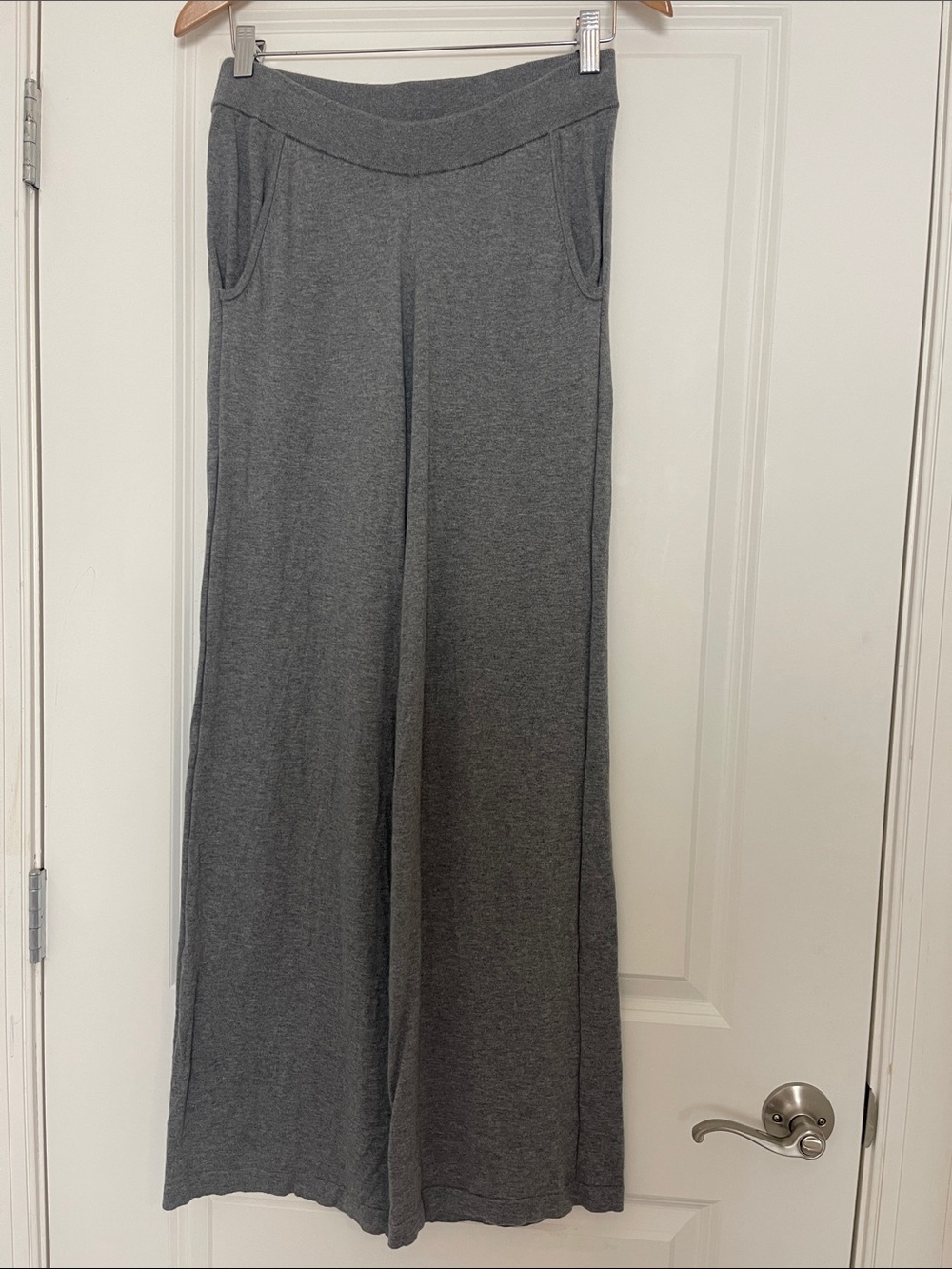 Anatomie Catalina Wide Leg Knit Pant in gray small cashmere cotton blend lounge - Picture 4 of 10